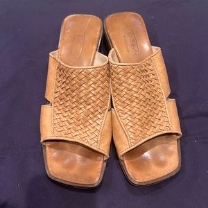 Talbots size 10 leather slide sandal